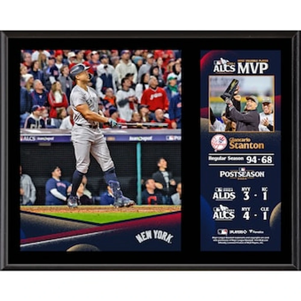 Giancarlo Stanton New York Yankees 2024 American League Champions MVP 12" x 15" Plaque