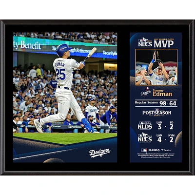 Tommy Edman Los Angeles Dodgers 2024 National League Champions MVP 12" x 15" Plaque