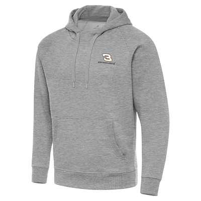 Men's Antigua Heather Gray Austin Dillon Victory Pullover Hoodie
