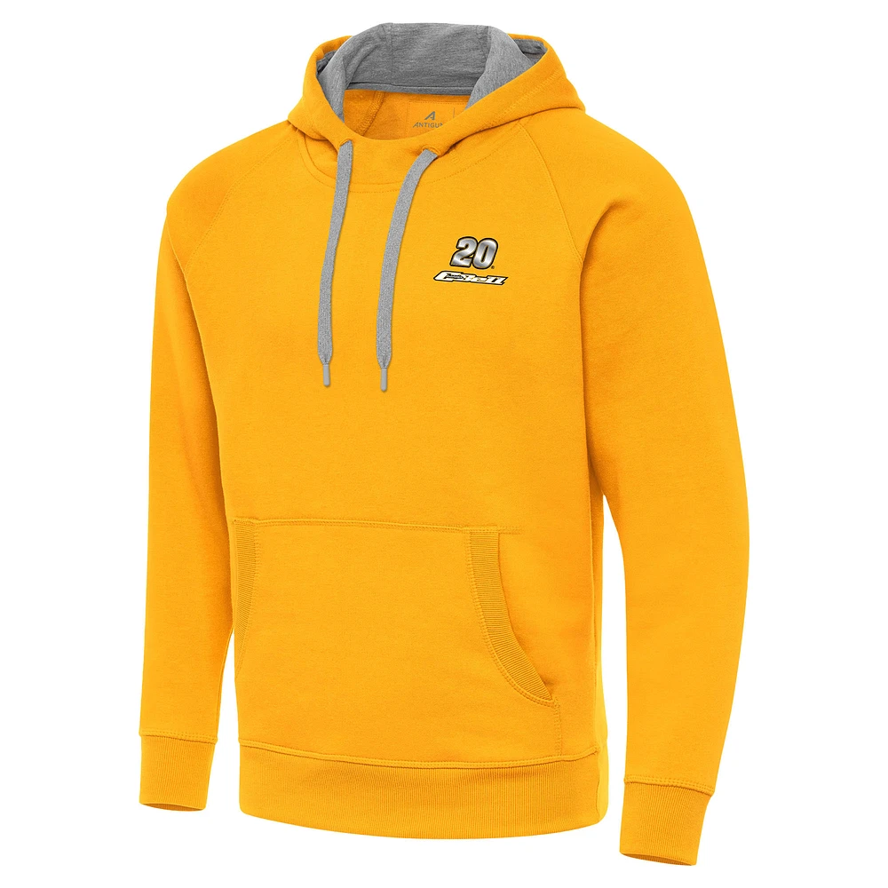 Men's Antigua Gold Christopher Bell Victory Pullover Hoodie