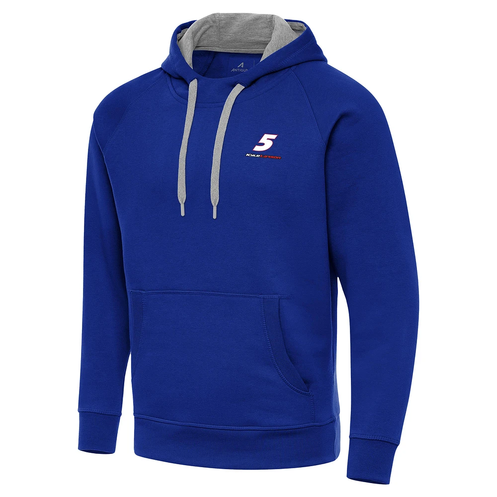 Men's Antigua Royal Kyle Larson Victory Pullover Hoodie