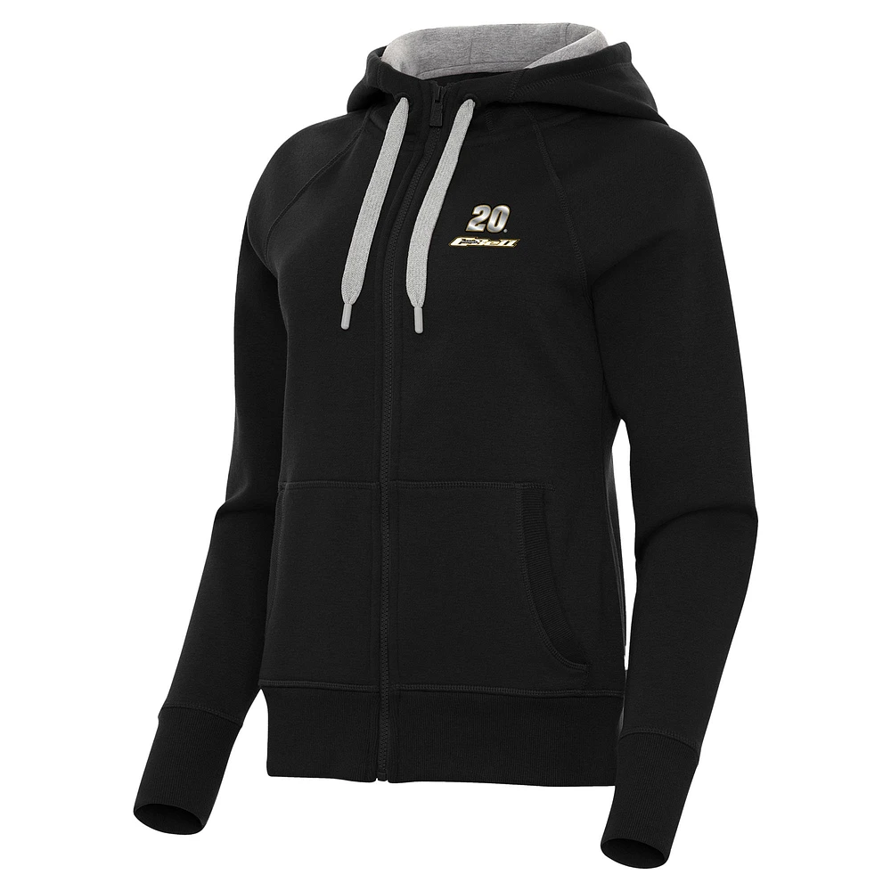 Women's Antigua Black Christopher Bell Victory Full-Zip Hoodie