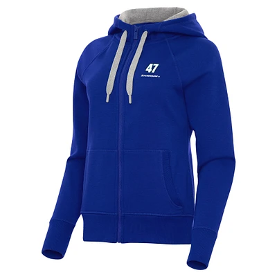 Women's Antigua Royal Ricky Stenhouse Jr. Victory Full-Zip Hoodie