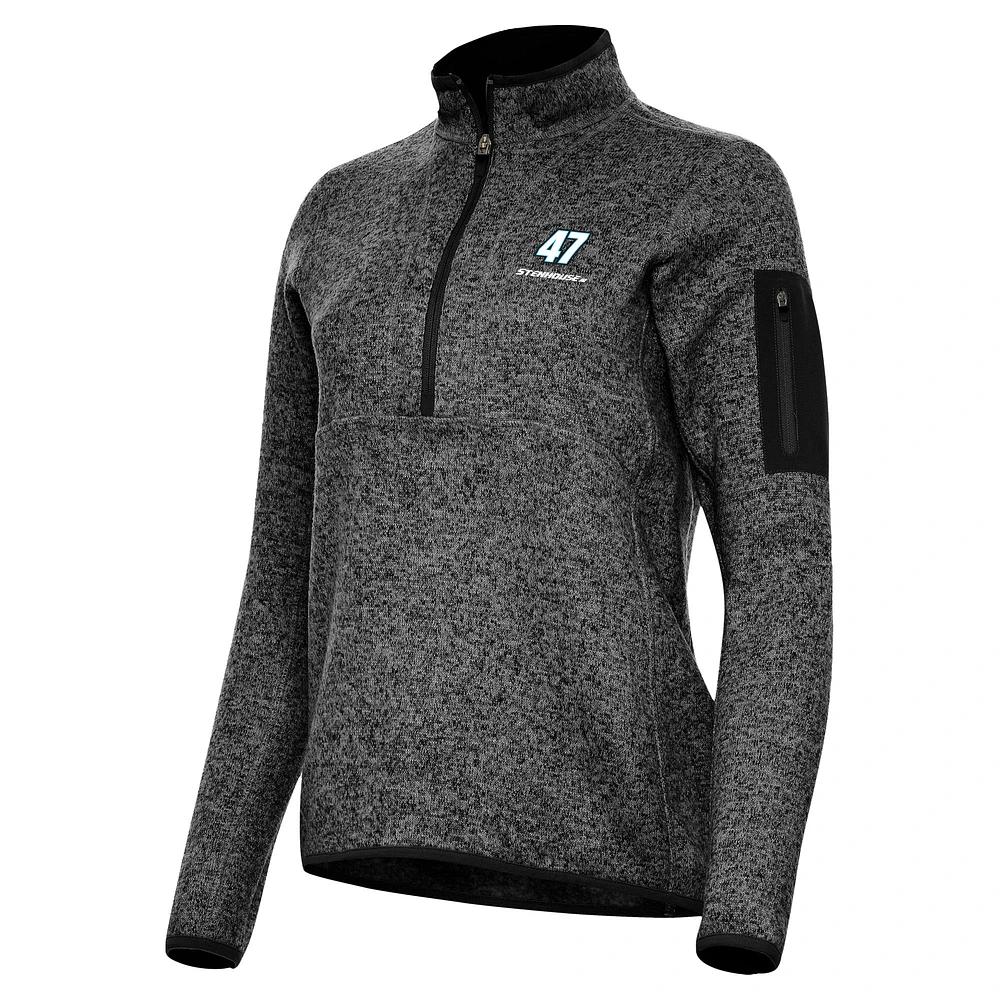 Women's Antigua Heather Ricky Stenhouse Jr. Fortune Half-Zip Pullover Jacket