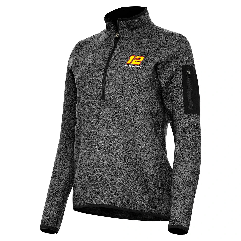 Women's Antigua Heather Ryan Blaney Fortune Half-Zip Pullover Jacket