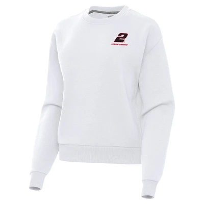 Women's Antigua White Austin Cindric Victory Pullover Sweatshirt