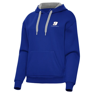 Women's Antigua Royal Chase Elliott Victory Pullover Hoodie
