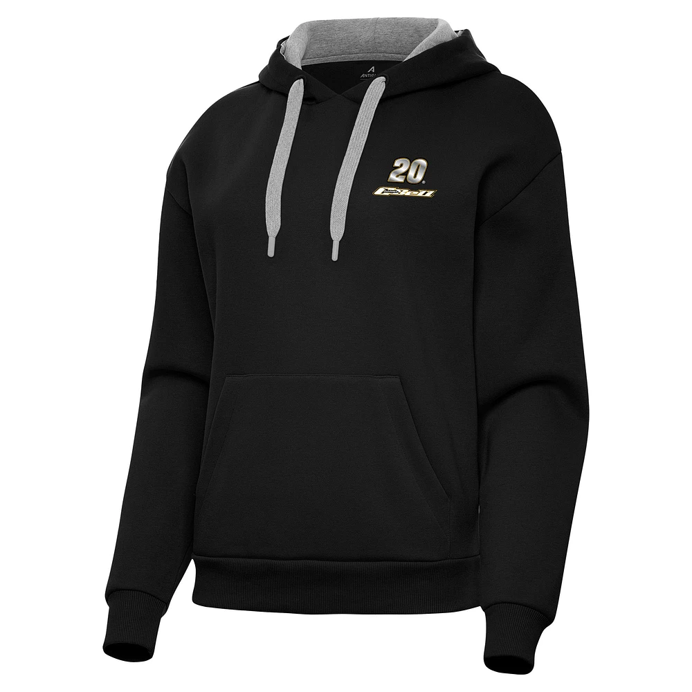 Women's Antigua Black Christopher Bell Victory Pullover Hoodie