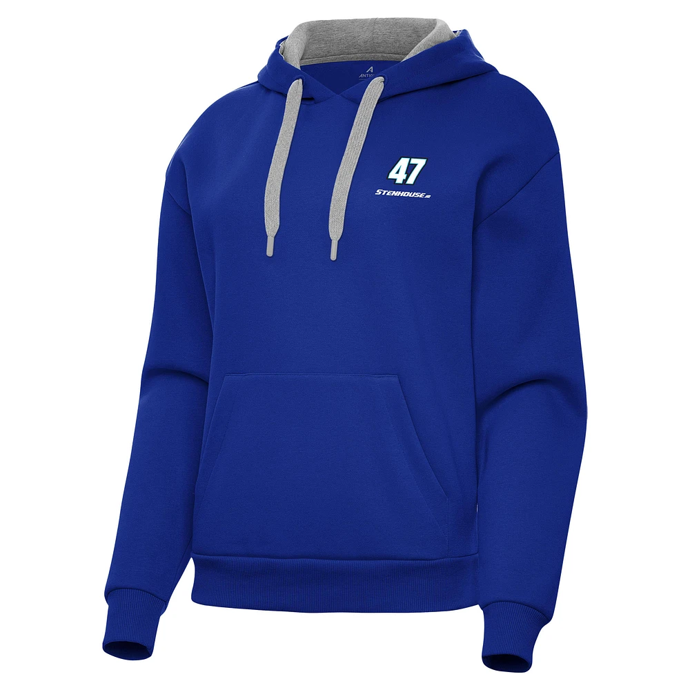 Women's Antigua Royal Ricky Stenhouse Jr. Victory Pullover Hoodie