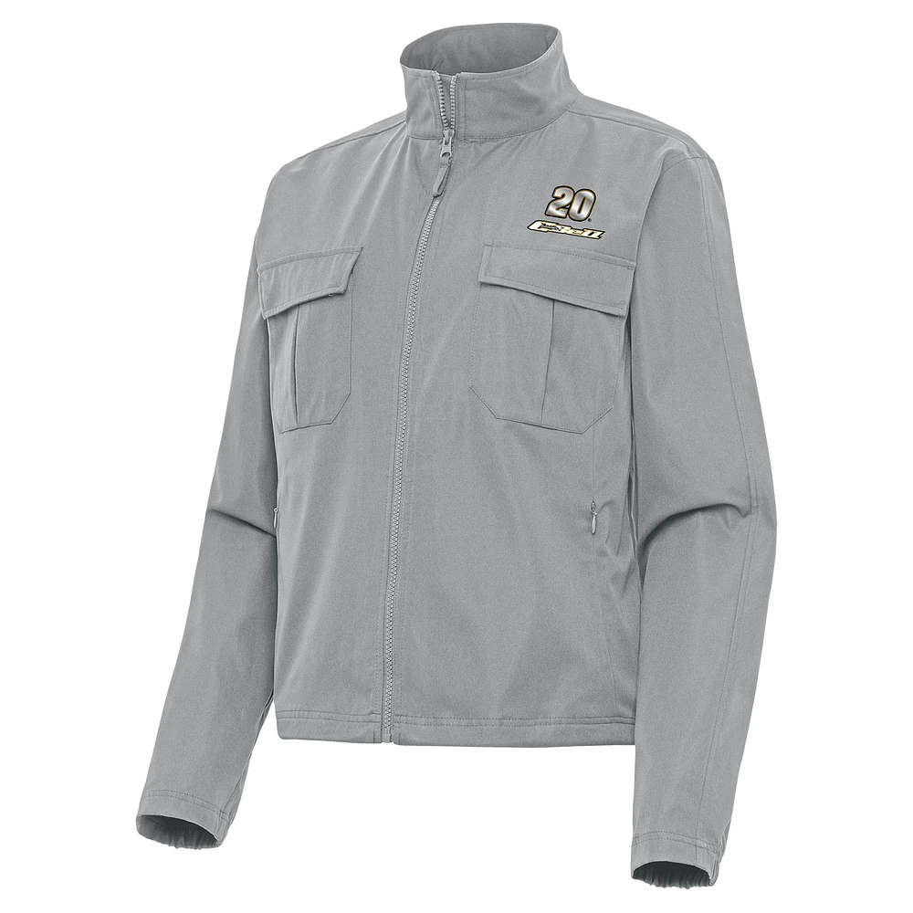 Women's Antigua Gray Christopher Bell Even Par Full-Zip Jacket