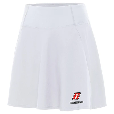 Women's Antigua White Brad Keselowski Chip Skort