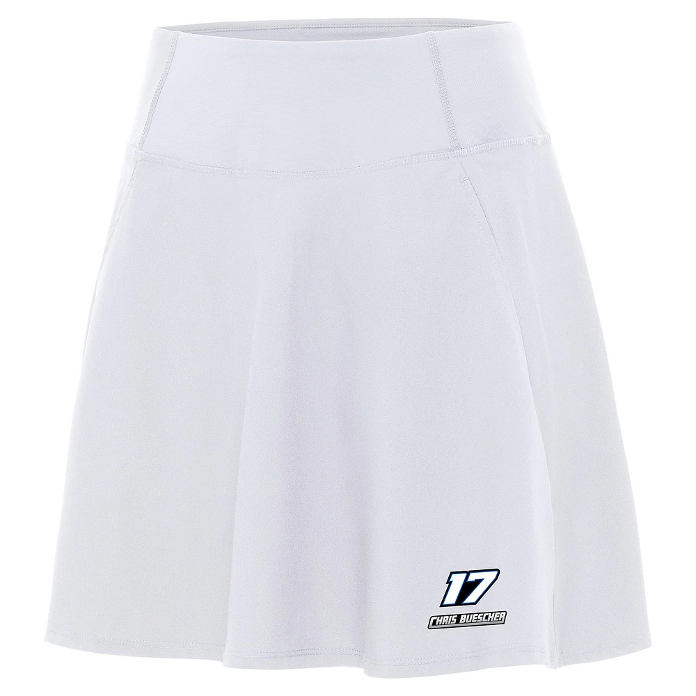 Women's Antigua White Chris Buescher Chip Skort