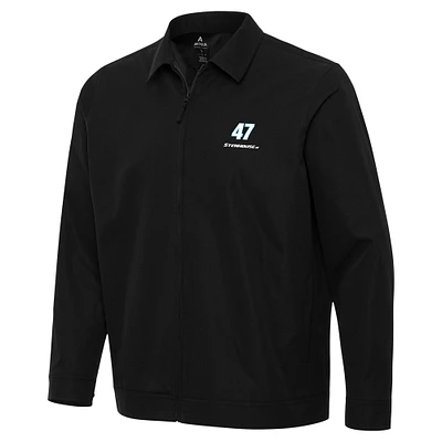 Men's Antigua Black Ricky Stenhouse Jr. Pivot Full-Zip Jacket