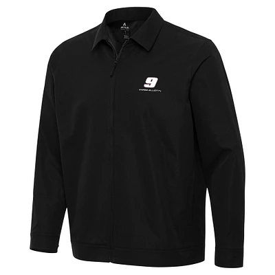 Men's Antigua Black Chase Elliott Pivot Full-Zip Jacket