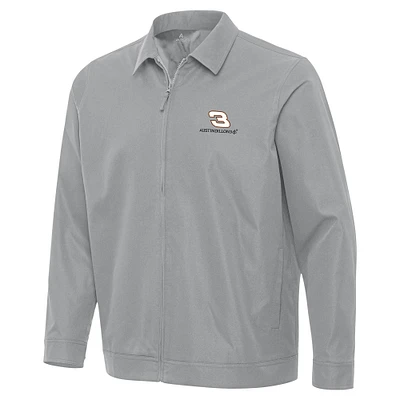 Men's Antigua Gray Austin Dillon Pivot Full-Zip Jacket
