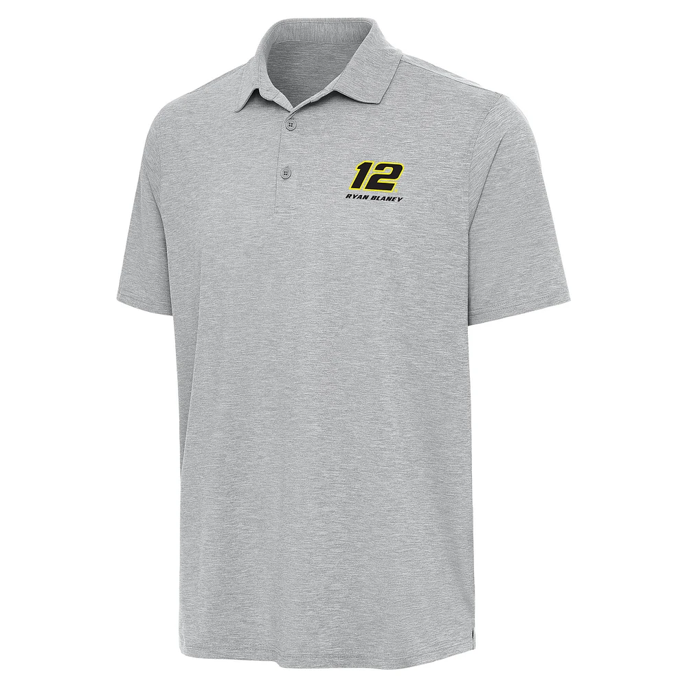 Men's Antigua Heather Gray Ryan Blaney Par 3 Polo