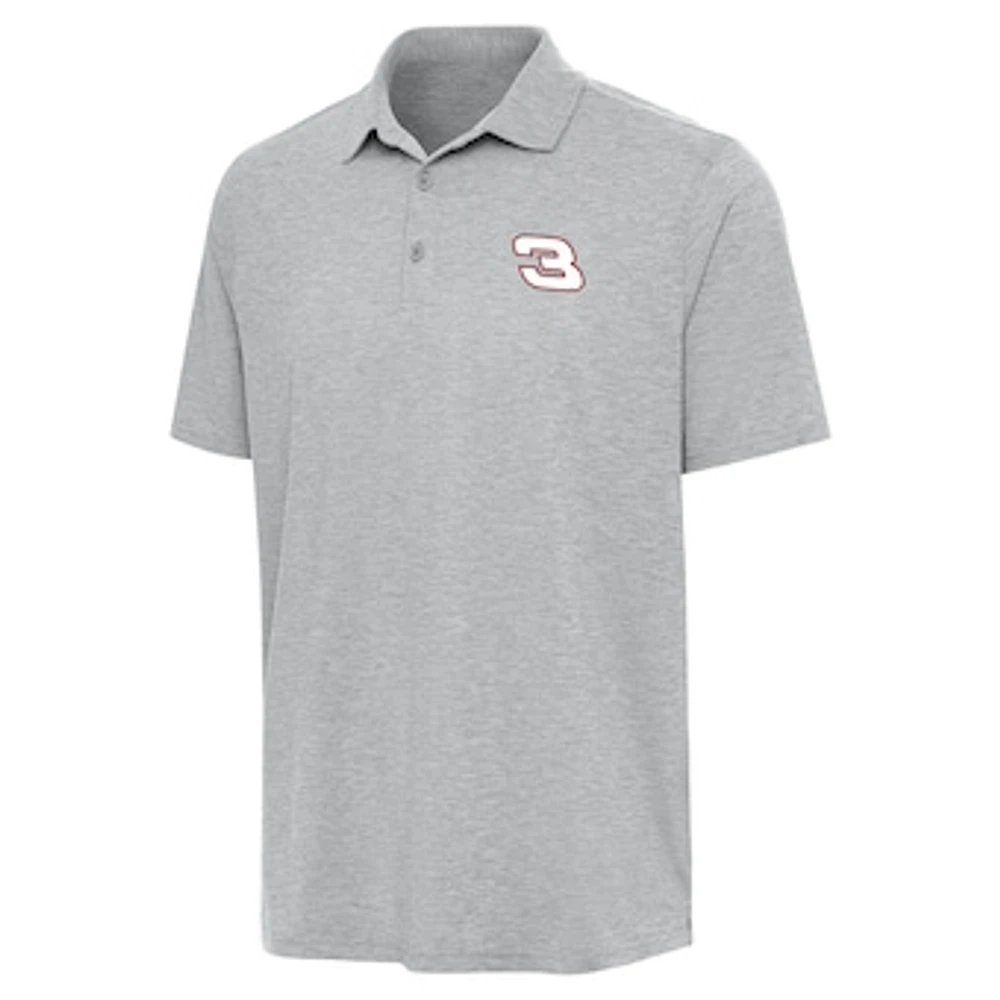 Men's Antigua Heather Gray Richard Childress Racing Par 3 Polo