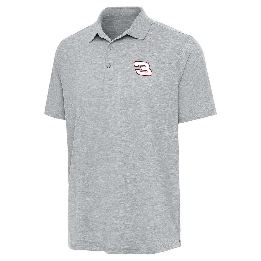 Men's Antigua Heather Gray Richard Childress Racing Par 3 Polo