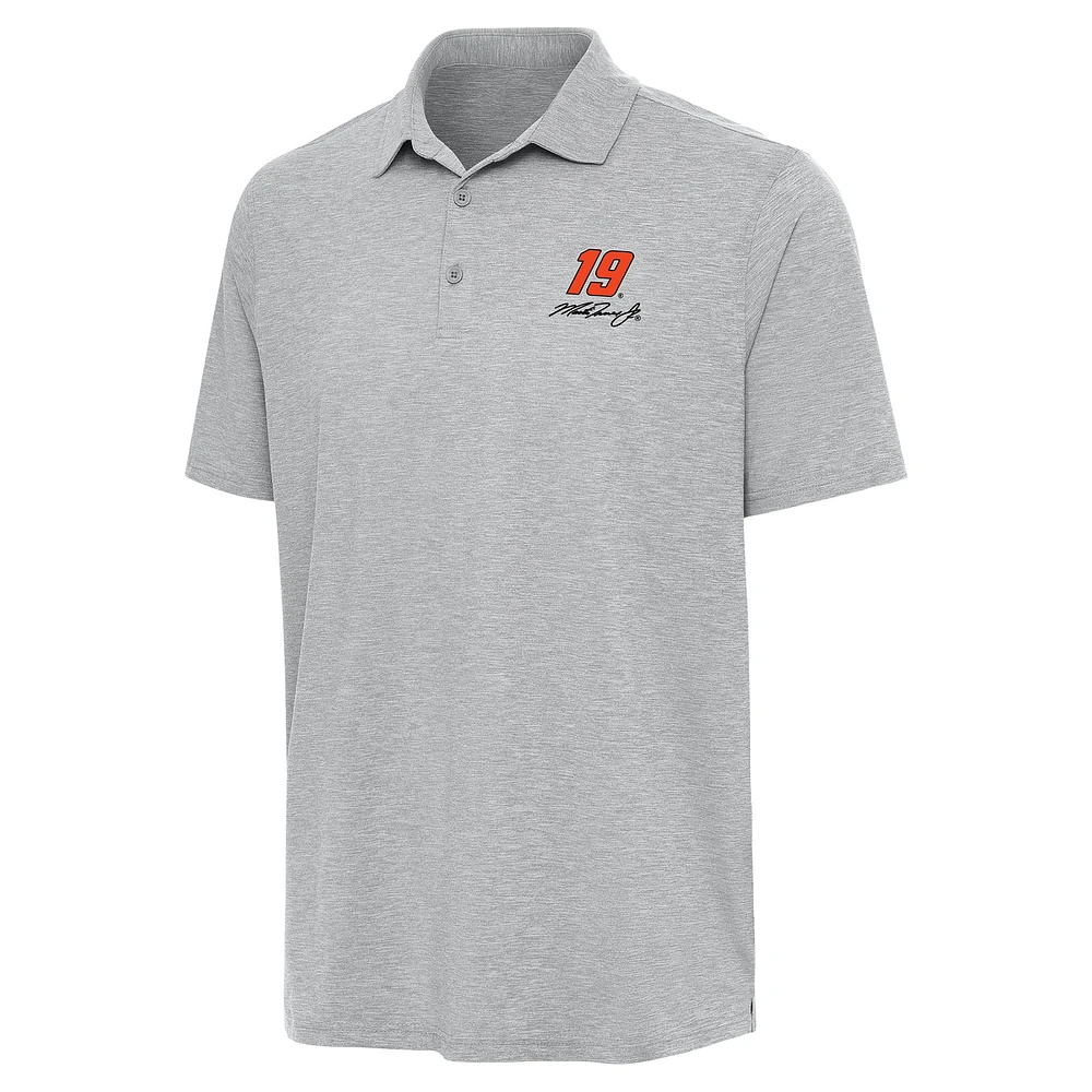 Men's Antigua Heather Martin Truex Jr Par 3 Polo