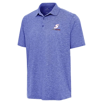 Men's Antigua Heather Royal Kyle Larson Par 3 Polo
