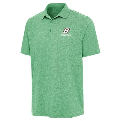 Men's Antigua Heather Kelly Green Brad Keselowski Par 3 Polo