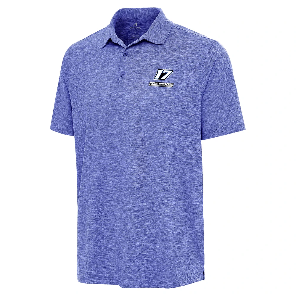Men's Antigua Heather Royal Chris Buescher Par 3 Polo