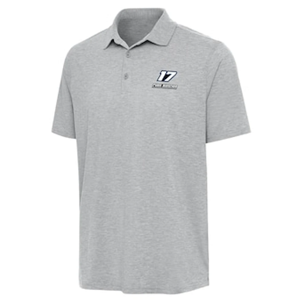 Men's Antigua Heather Gray Chris Buescher Par 3 Polo