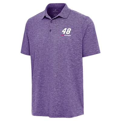 Men's Antigua Heather Purple Alex Bowman Par 3 Polo