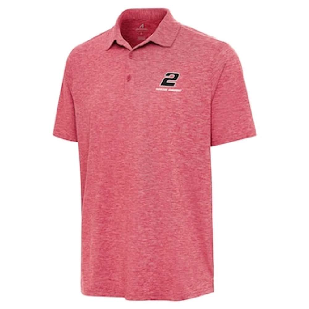 Men's Antigua Heather Red Austin Cindric Par 3 Polo