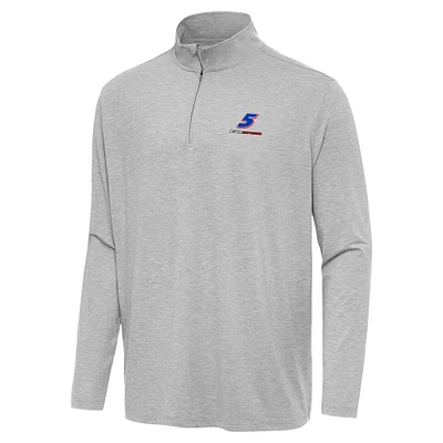 Men's Antigua Heather Gray Kyle Larson Hunk Quarter-Zip Top