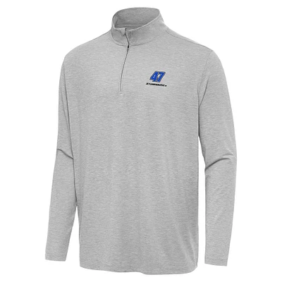 Men's Antigua Heather Gray Ricky Stenhouse Jr. Hunk Quarter-Zip Top