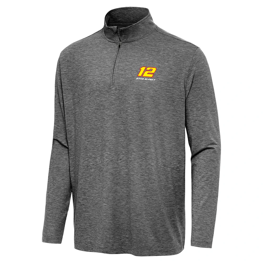 Men's Antigua Heather Ryan Blaney Hunk Quarter-Zip Top