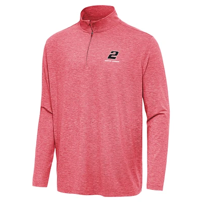 Men's Antigua Heather Austin Cindric Hunk Quarter-Zip Top