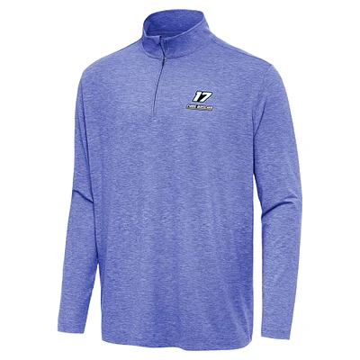 Men's Antigua Heather Royal Chris Buescher Hunk Quarter-Zip Top