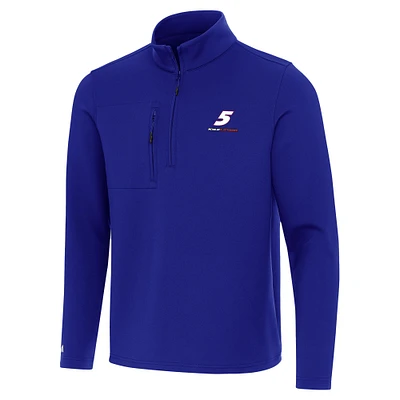 Men's Antigua Royal Kyle Larson Insider Quarter-Zip Top