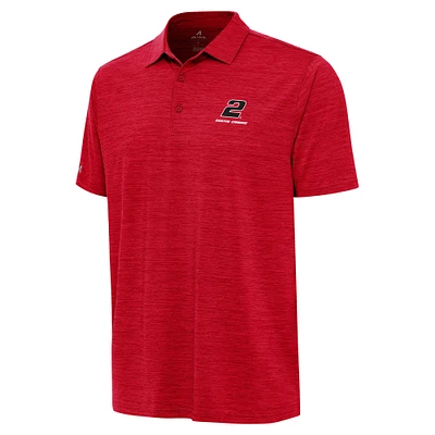 Men's Antigua Heather Red Austin Cindric Layout Polo