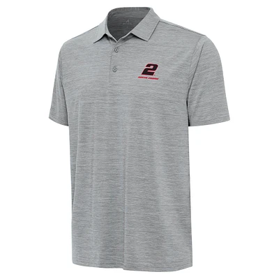 Men's Antigua Heather Gray Austin Cindric Layout Polo