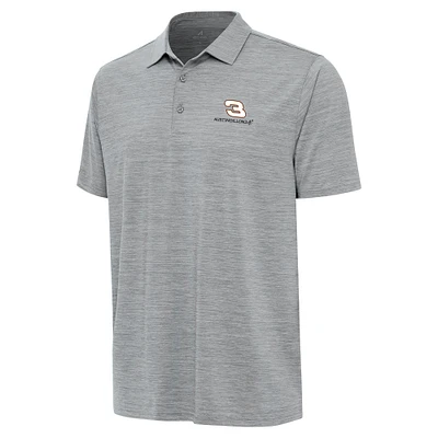 Men's Antigua Heather Gray Austin Dillon Layout Polo