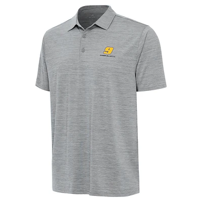 Men's Antigua Heather Gray Chase Elliott Layout Polo
