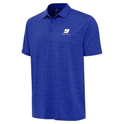 Men's Antigua Heather Royal Chase Elliott Layout Polo