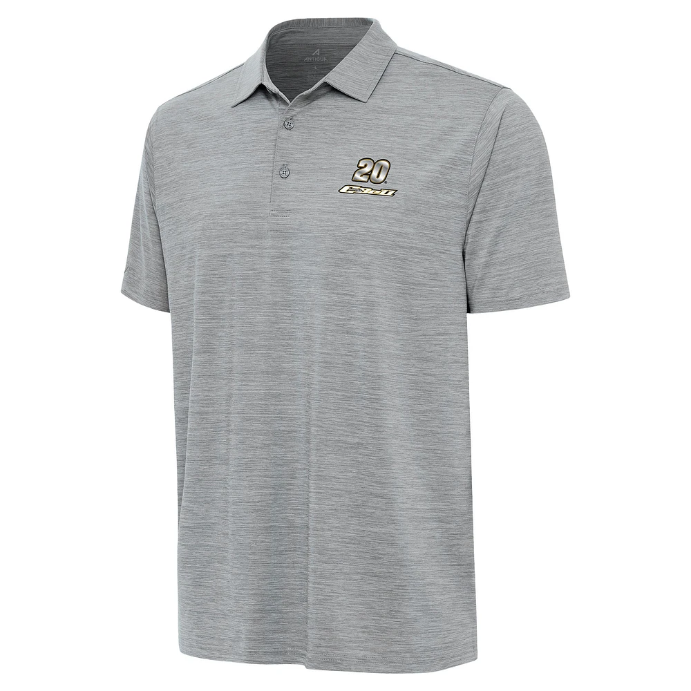 Men's Antigua Heather Gray Christopher Bell Layout Polo
