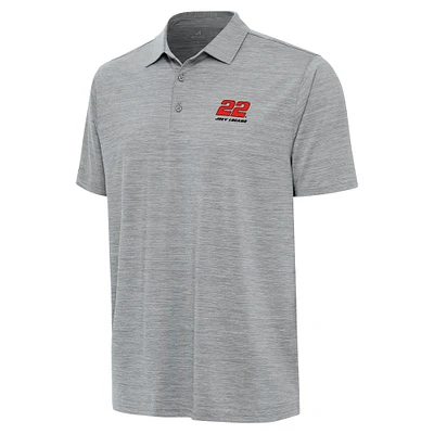 Men's Antigua Heather Gray Joey Logano Layout Polo