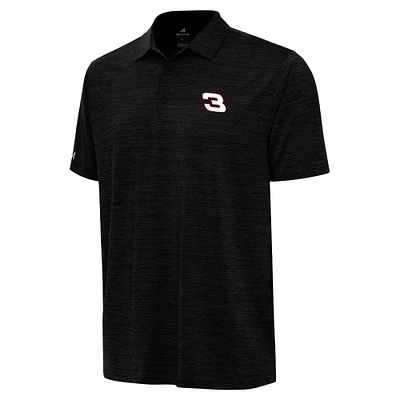 Men's Antigua Heather Black Richard Childress Racing Layout Polo