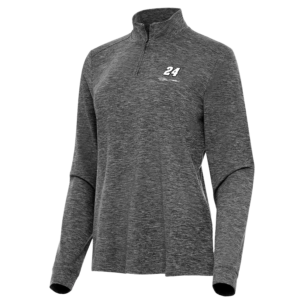 Women's Antigua Heather Jeff Gordon Mentor Quarter-Zip Jacket