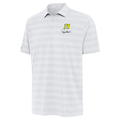 Men's Antigua White Denny Hamlin Tunnel Polo