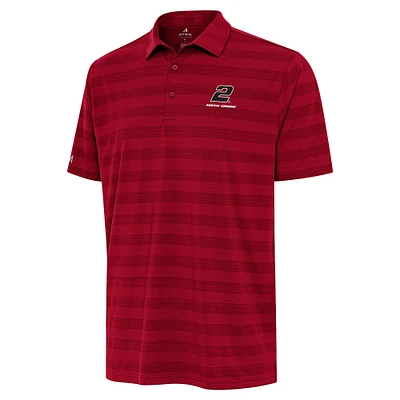 Men's Antigua Red Austin Cindric Tunnel Polo