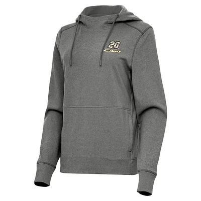 Women's Antigua Heather Christopher Bell Justice Pullover Hoodie