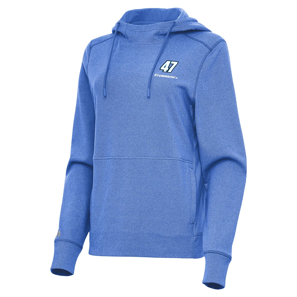Women's Antigua Heather Royal Ricky Stenhouse Jr. Justice Pullover Hoodie