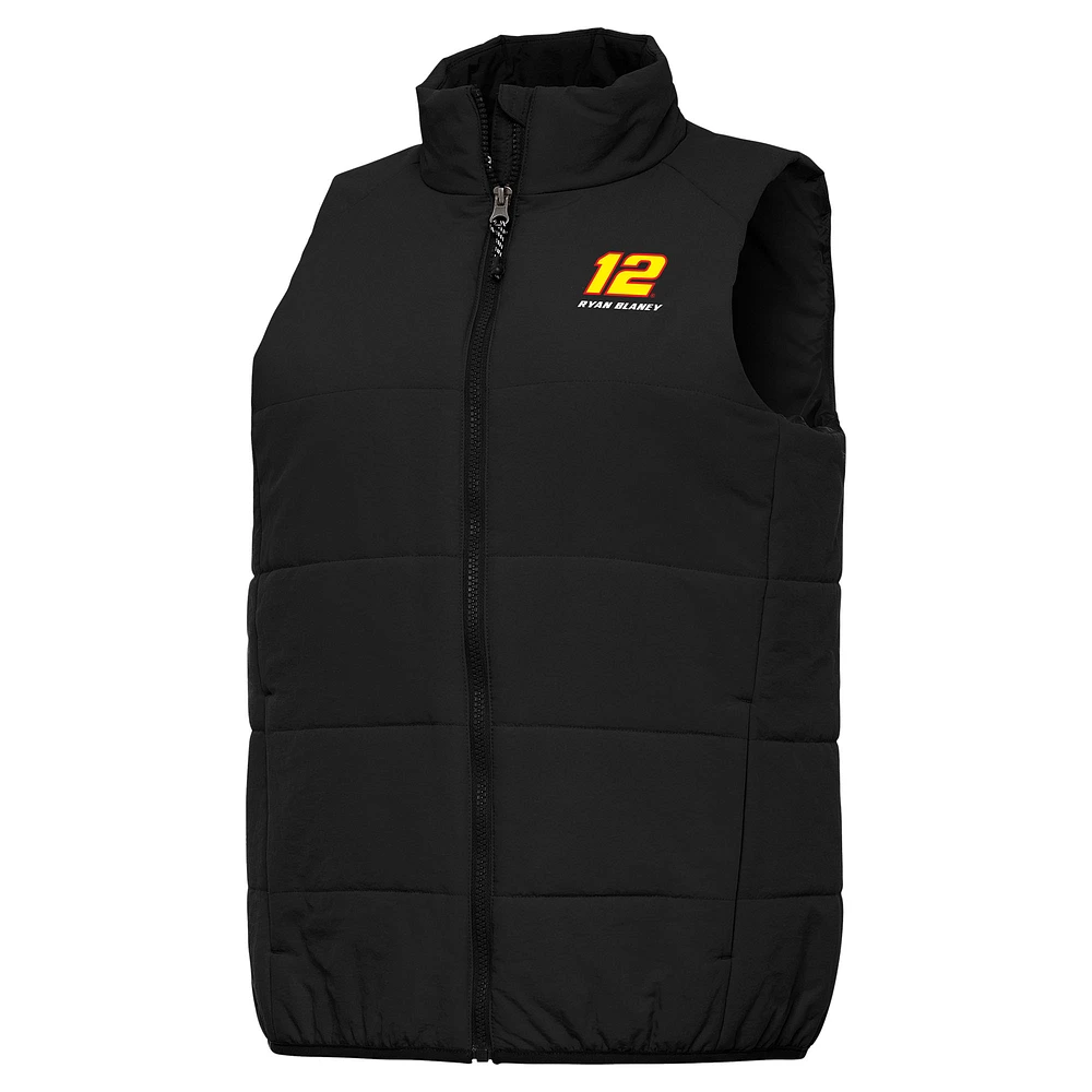 Women's Antigua Black Ryan Blaney Experience Full-Zip Vest
