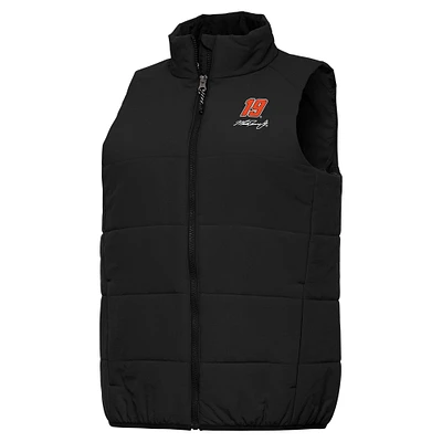 Women's Antigua Black Martin Truex Jr Experience Full-Zip Vest
